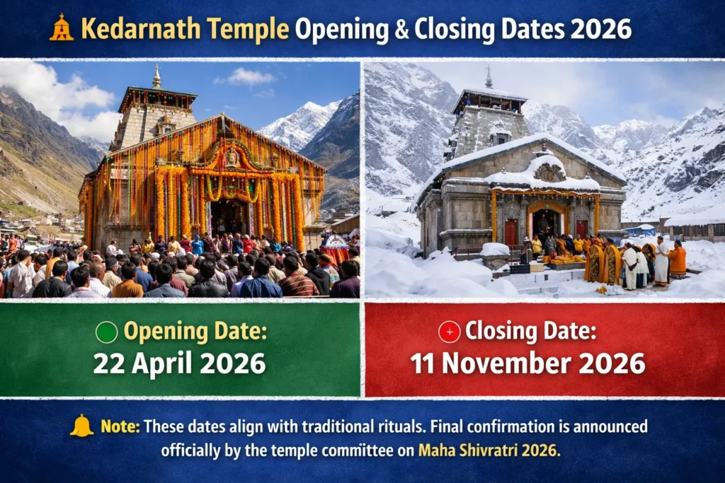 Kedarnarth Opening Dates 2026: Official Status, Timeline & Spiritual Significance