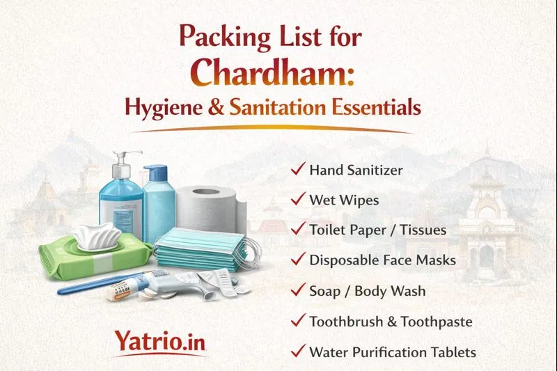 Packing List for Chardham Hygiene & Sanitation Essentials