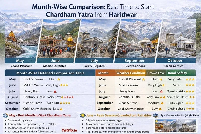 Best Month for Chardham Yatra from Haridwar