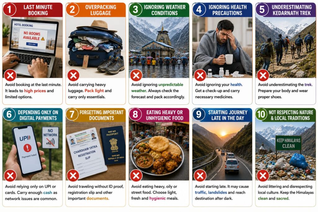 Top 10 Mistakes to Avoid During Chardham Yatra from pune